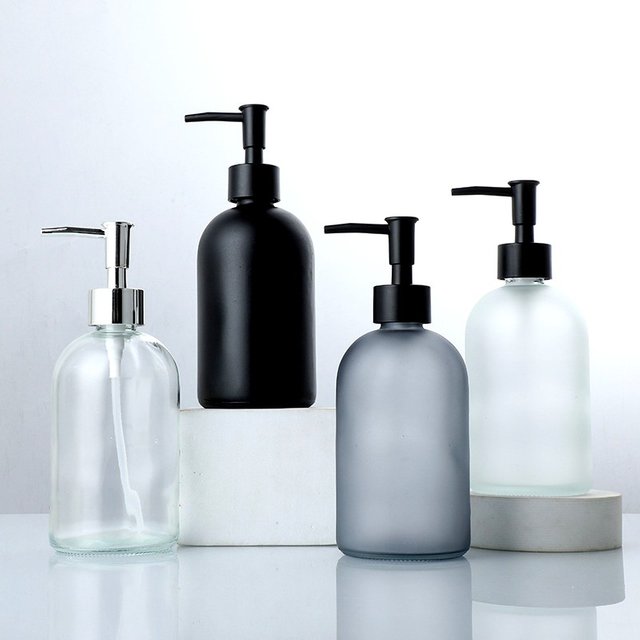 AfricGlass-Bouteille de gratitude pour les mains, distributeur de gel douche, shampoing, accessoires pour la maison, Regina, 410ml