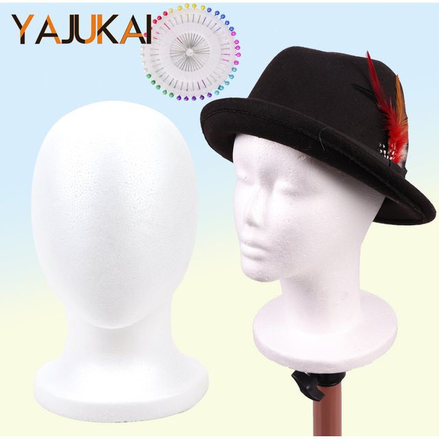 Foam Mannequin Head For Makeup Practice White Wig Head Stand With Stable Round Base For Salon, Hats And Hairpieces Display