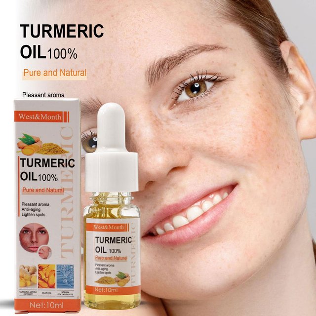 10ml Turmeric Lemon Oil Nourishing Moisturizing Face Serum Therapeutic Acne Shrink Pores Dark Spot Corrector Serum Facial Care