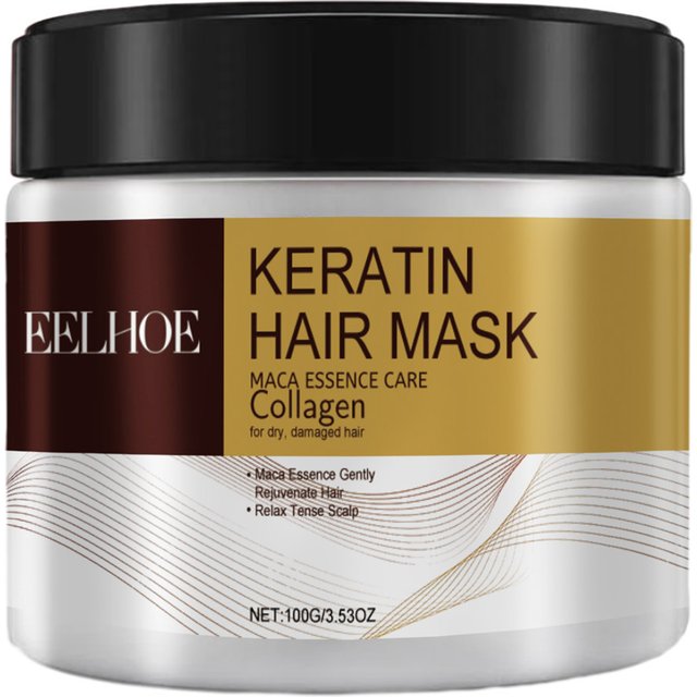 Keratin Care Hair Mask Deep Nourishing Moisturizing Repair Dry Frizz Damaged Conditioner Smoothing Hair Long-Lasting Shine Care