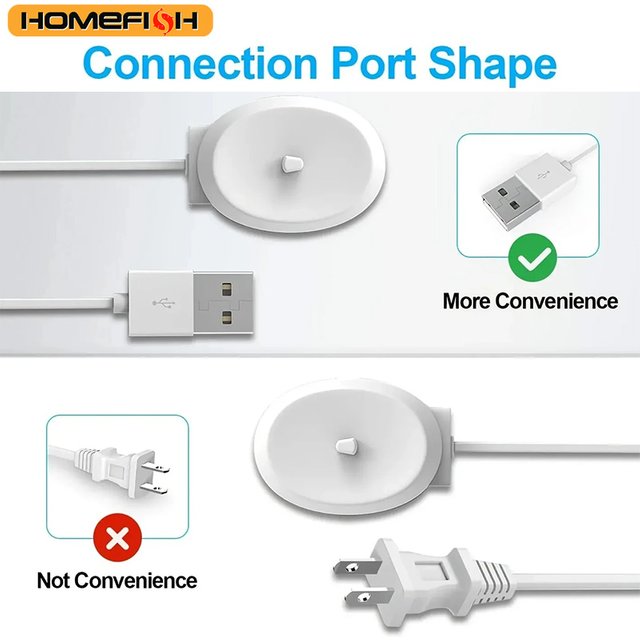 HOMEFISH 1pc Electric Toothbrush Replacement Charger For More Safety Compatible with Most Oral B Toothbrush