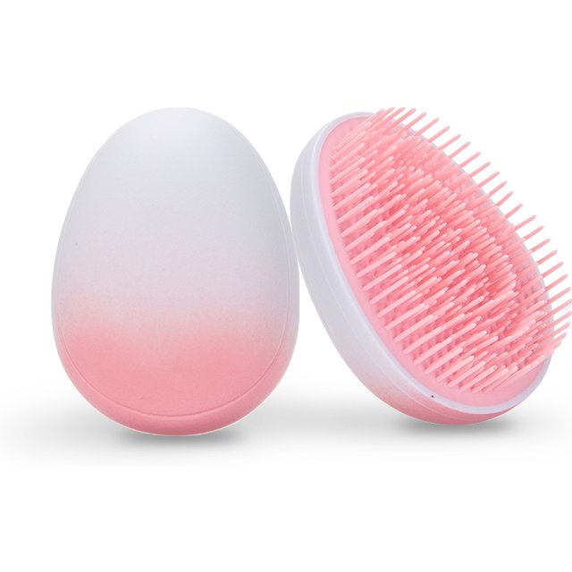1 pcs Mini Detangling Hair Brush Gradient Egg Round Shape Tangle Hair Brushes Soft Hairbrush Salon DIY hair styling tools