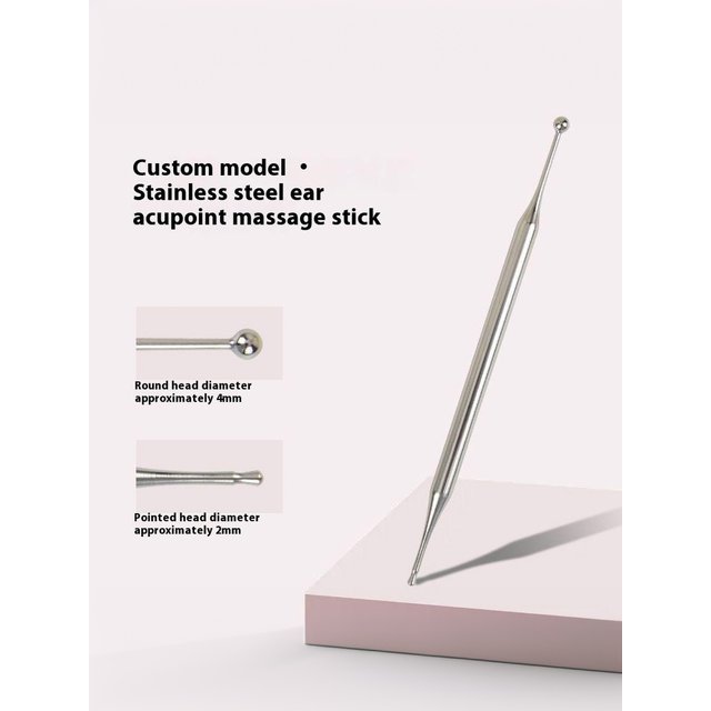 Acupuncture Pen Stainless Steel/Brass Manual Body Trigger Point Probe Pen Deep Tissue Massage,Dual Head Facial Reflexology Tools