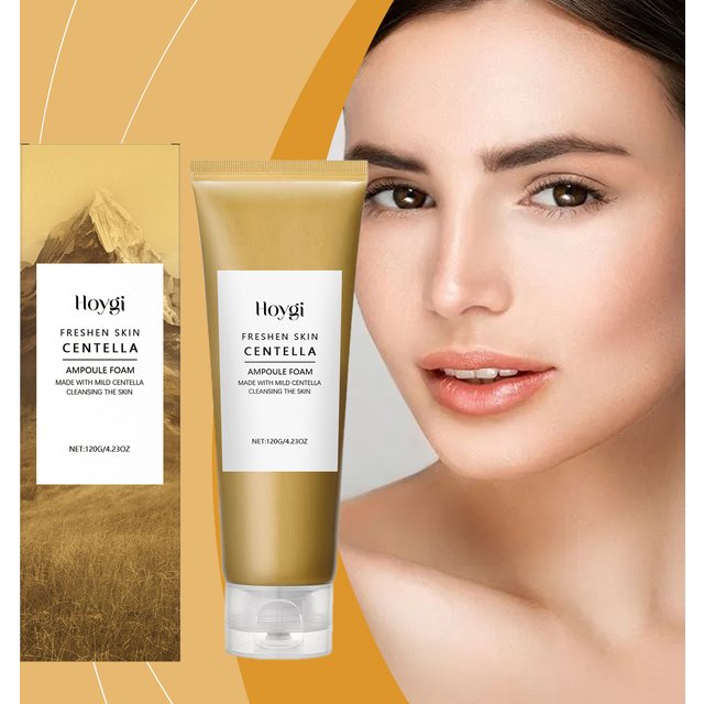 Hoygi Centella Cleanser Soothing Face Wash with Hyaluronic Acid Gentle Foam for Sensitive Skin Refines Pores Appearance Balanced