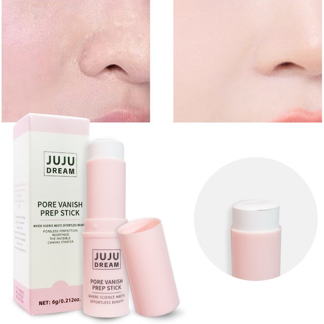 Face Primer Stick, Matte Priming Makeup Blur Stick, Hydrating Primer Face Shimmer Stick Cover Pores Oil Control & Lightweight
