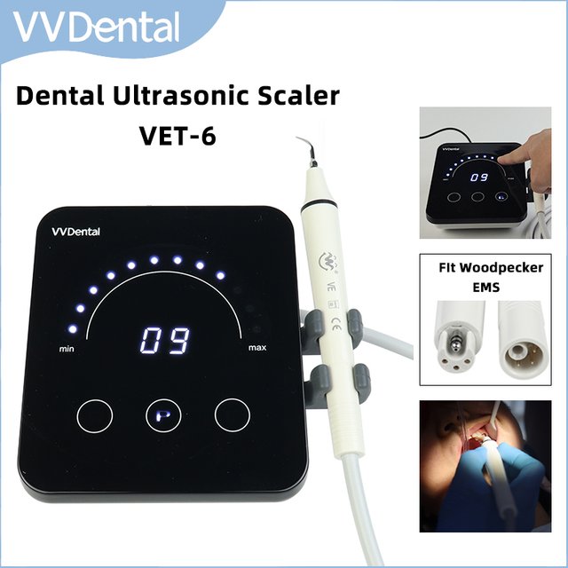 VVDental Ultrasonic Scaler Machine With 5 Tips Remove Tooth Calculus Smoke Stains Oral Care Teeth Cleaning Equipment For Dentist