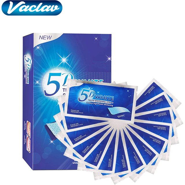 5D White Teeth Whitening Strip Whitening Gel Whiter Strip Removing Smoking Coffee Stain Effective Home Use Tooth Whitening Kit
