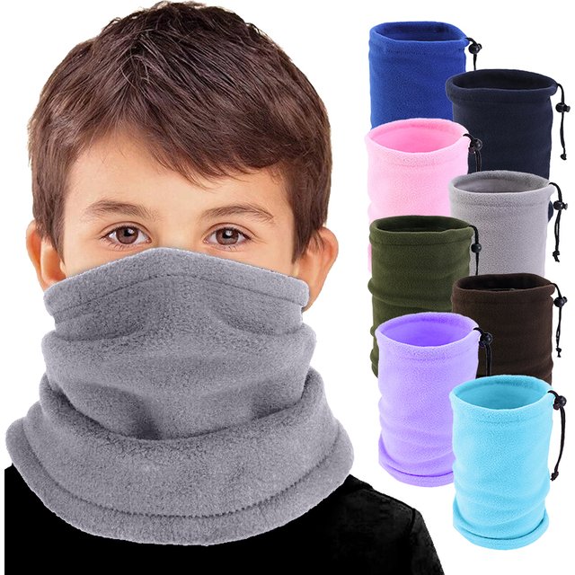 Nouveaux enfants hiver écharpe Tube Cycle polaire extérieur cou couverture cou plus chaud écharpe ski masque facial chapeaux cou col
