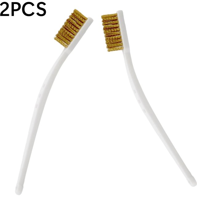2PCS 175mm Brass Wire Brush 3D Printer Nozzle Cleaning Brass Wire Toothbrush Tool Brass Brush Handle Hot End Cleaning Toothbrush