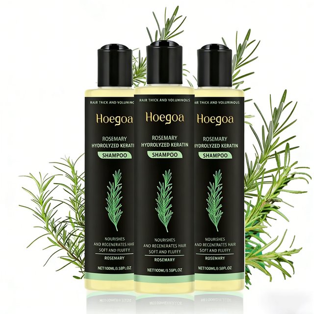 3pcs Rosemary Hair Growth Shampoo Thickening Hydrolyzed Keratin Dry Frizzy Damaged Repair Moisturizing Scalp Cleaning Shampoo