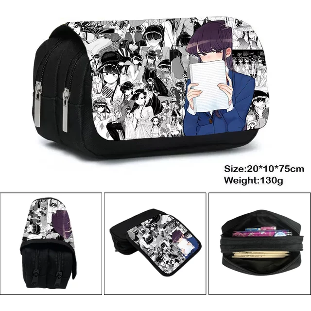 Anime Komi Cant Communicate Cosmetic Case Shoko Komi Shoko Tadano Hitohit Stationary Bag School Teenager Supplies Pencil Box