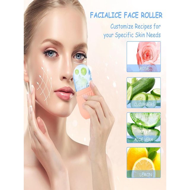 Three-piece facial care set, stainless steel heart-shaped gua sha tool, ice roller, bag