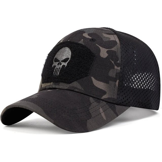 2025 NEW Skull Embroidered Top with Patch Breathable Baseball Caps Spring and Autumn Outdoor Adjustable Casual Hat Sunscreen Hat