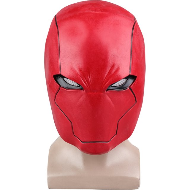 Cosplay Masks Superhero Red Hood Helmet Latex for Adult Man Face Masks Halloween Party Masquerade Carnival Costume Prop