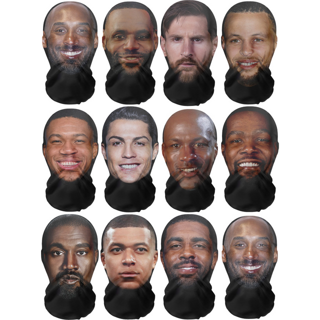 New 3D Printed Kanye Mask Elastic Mesh Full Face Mask for men Women Cosplay Headwear Hip Hop Fashion Balaclava Hood Hat Headg