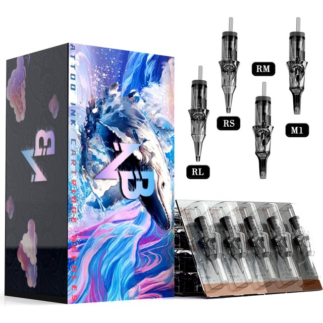 Goldplume 50Pcs Mixed Tattoo Needles 0.3/0.35mm Professional Disposable Safe Makeup Needle Tips Tattoo Supplies Rl/Rs/Rm/M1