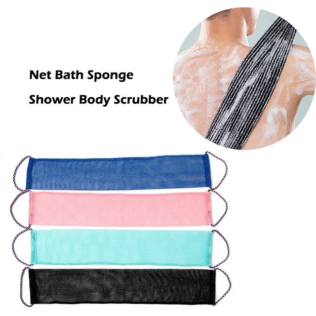 【African Net Bath Sponge 14x77cm African Net Long Bath Net Sponge Exfoliating Shower Body Scrubber Back Scrubber Skin Smoother】