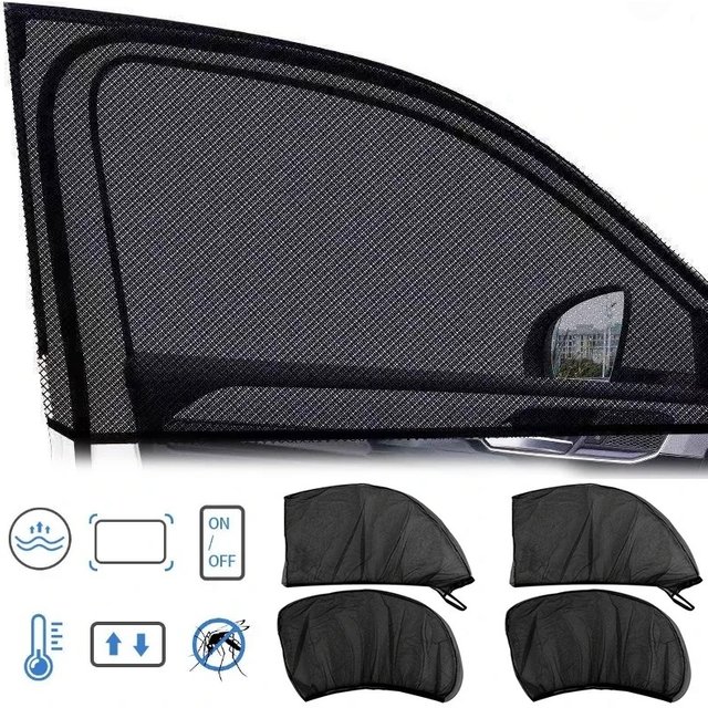 Car Sunshade Anti-mosquito Insulation UV Protective Glass Sunscreen Mesh Reflective Sunshade Protective Window Film For SedanSUV