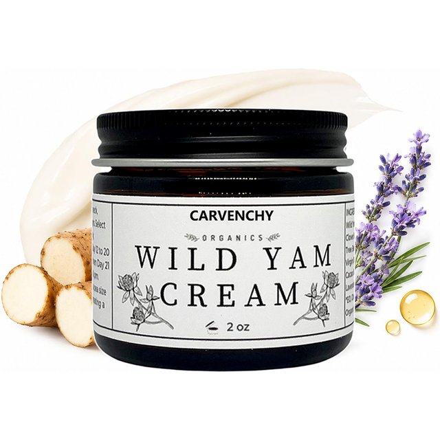 Wild Yam Cream 60ml Natural Daily Moisturizer with Dioscorea Extract Lavender Oil & Shea Butter Gentle Nourishing Body Cream
