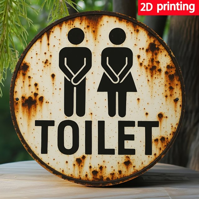 PannEau de toilette Vintage en métal, Art mural, décor de salle de bain rustique avec symboles masculins et féminins, Plaque rétro en fer étanche et anti-poussière