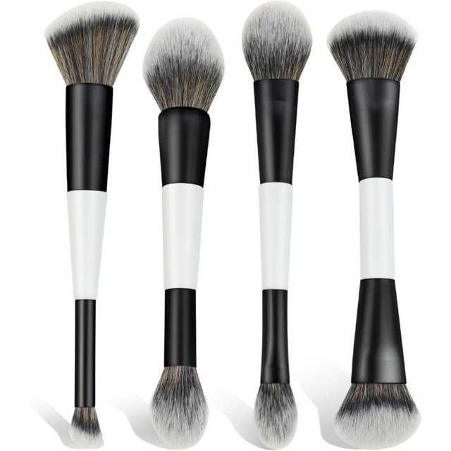 Dual-Ended F4 Contour Face Brush High Coverage Multi-purpose Eyeshadow Concealer Brushes Cosmetic Beauty Powder Blush Brush