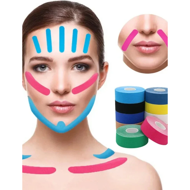 Kinesiology Tape for Face V Line Neck Eyes Lifting Tape Wrinkle Remover Sticker Facial Skin Care Tool Bandagem Elastica 2.5CM*5M