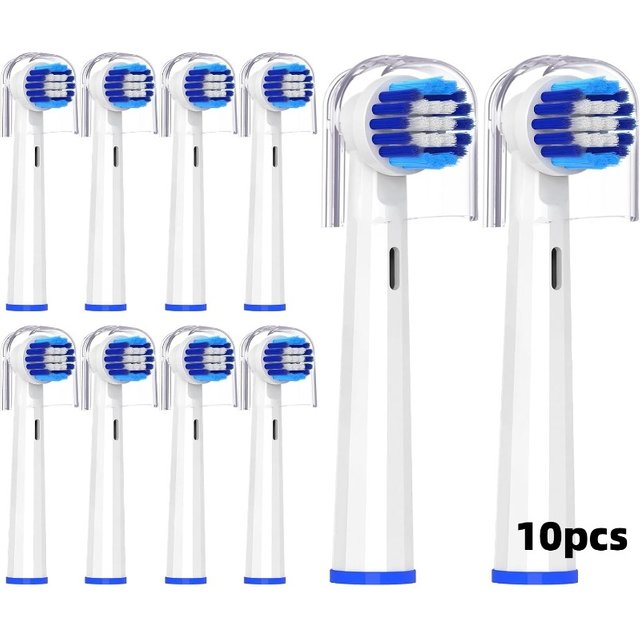 10pcs Electric Toothbrush Head Compatible Replacement Toothbrush Heads for Oral B Braun Pro 500-8000 Series Bitvae R1/R2