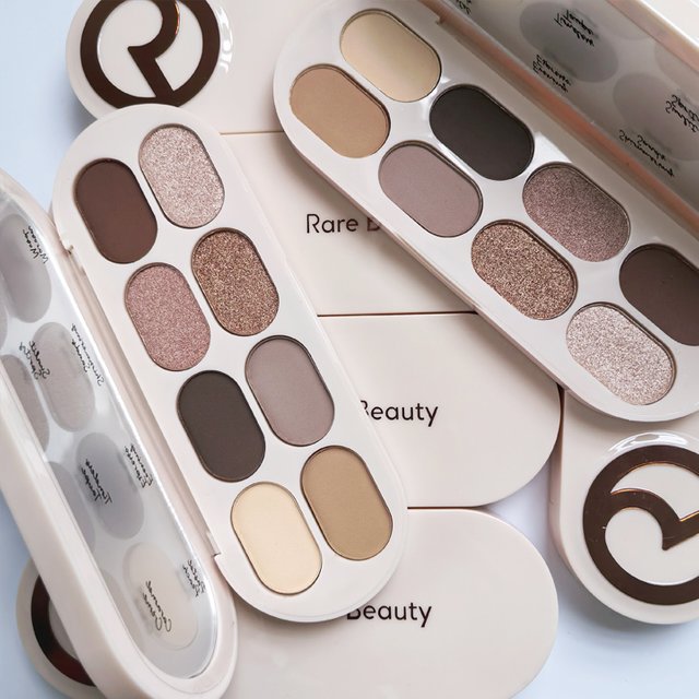 New Rare Beauty Shimmer Matte Neutral Nude Eyeshadow Plate Long Lasting Waterproof Daily Eye Shadow Makeup Cosmetics for Woman