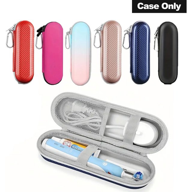 1pcs Electric Toothbrush Travel Case for Oral-B Pro/iO, Philips Sonicare, Oral B Toothbrush Case for Brush Heads & Accessories