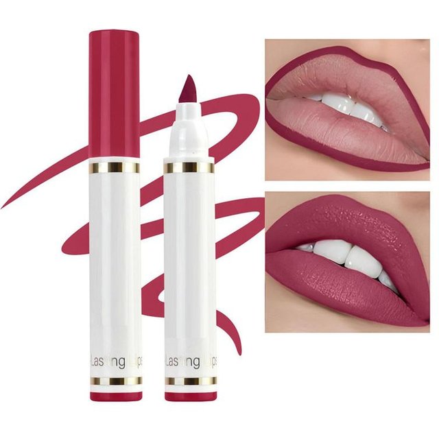 6-color Matte lip liner lipstick pen Long-Lasting waterproof Lip Stain Marker for Young Girls for Wedding Bars Home
