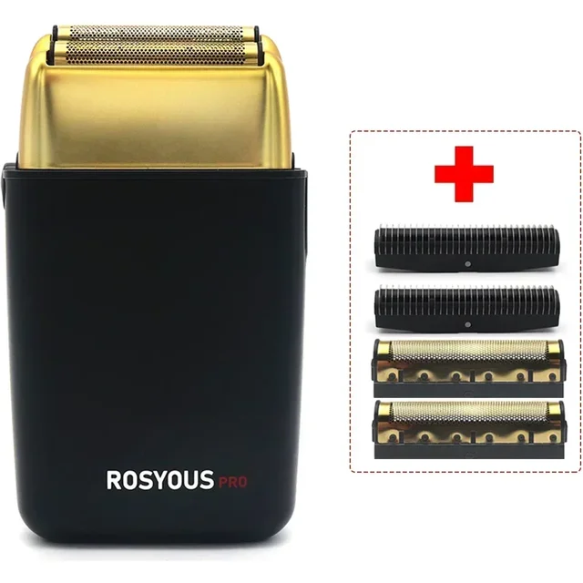 ROSYOUS Men's Electric Beard RS-620 10000RPM Double Foil Hair Trimmer Professional Hair Cutting Machine Barber Clipper