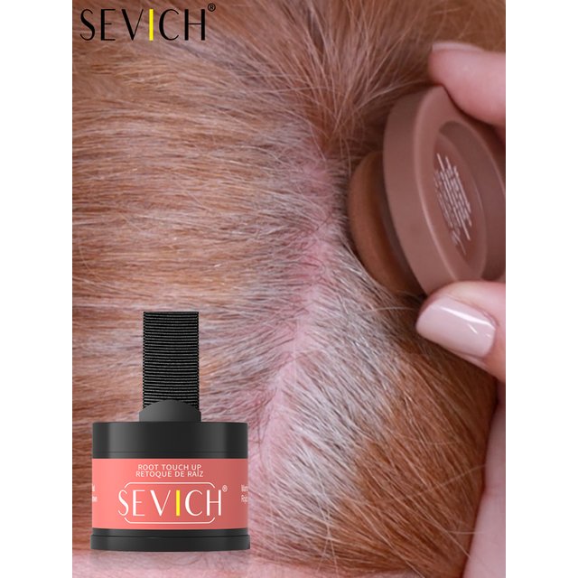 SEVICH Hair Shadow Powder Waterproof Hairline Contouring Powder Instant Black Root Cover Up Hair Concealer Coverage Makeup 4g