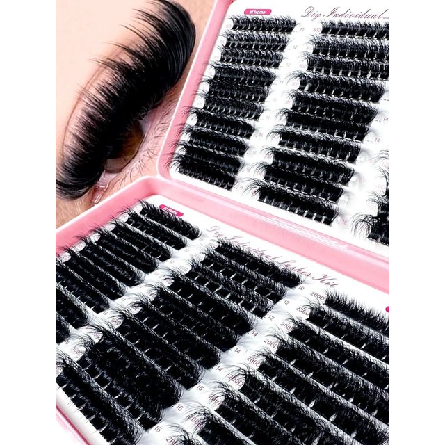 Big Capacity Lashes Clusters Spiky Lash Clusters With Spiky Bottom Lashes Individual Volume Cluster Eyelash Extensions Makeup