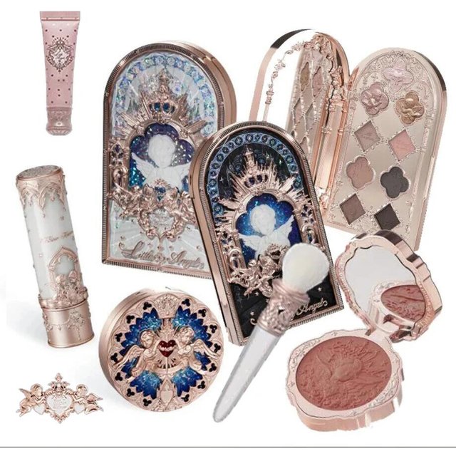Flower Know Little Angel Collection Makeup Gift Box Eyeshadow Blush Cream Matte Lipstick Highlighter Full Kit All In One