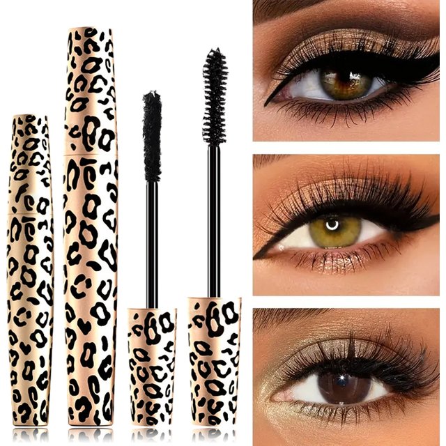 2pcs/set Black Mascara Beauty Makeup 4D Curling Lash Eyelash Extension Waterproof Liquid Volume Mascara Long-wearing Cosmetic