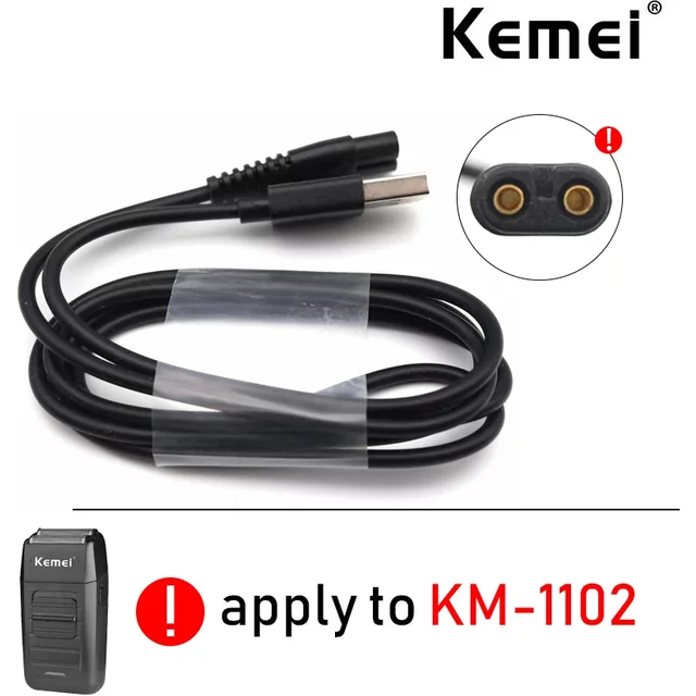 For Kemei KM-1102 Original USB Power Charger Cable Professional Hair Clipper Hair Trimmer Machine Accessories