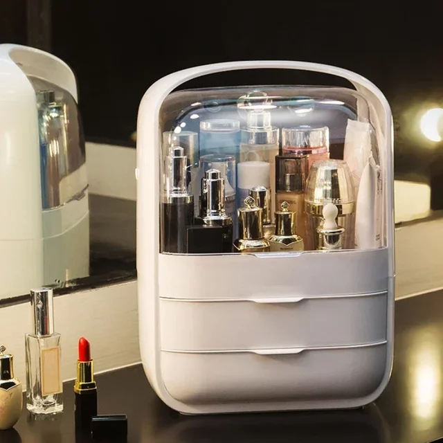 Tragbare, staubdichte Make-up-Organizer, Schubladtype, Schreibtisch-Aufbewahrungsbox, Aufbewahrung und Organisation, nützliche Dinge für Heim-Gadgets