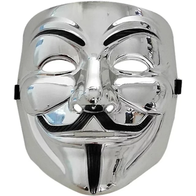 Anonymous Guy Fawkes Golden Mask Adult Costume Accessory Macka Mascaras Halloween The V for Vendetta Party Cosplay Masque Mask
