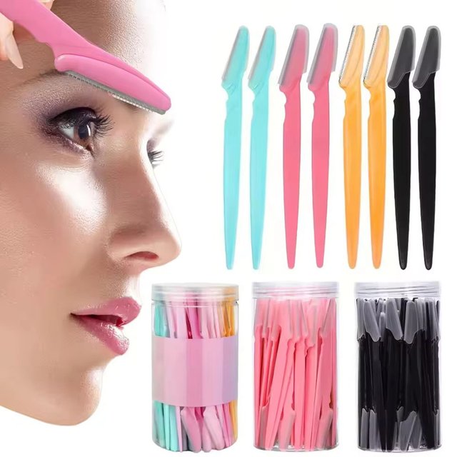 5/10/30/40pcs Eyebrow Razors Kit Facial Eye Brow Trimmer Multifunction Facial Hair Removal Tool with Container Safety Beauty