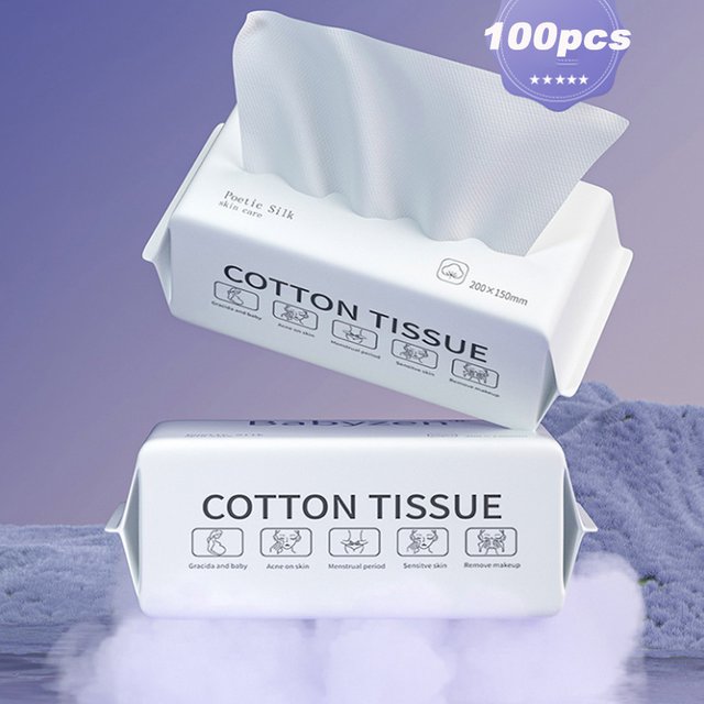 100pcs Soft Cotton Towel Disposable Face Towel Home Travel Face Towel Make Up Tissue Soft Facial Cleaning Skin Care Washing
