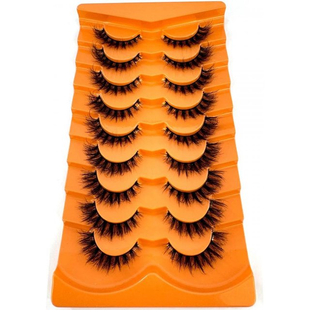HBZGTLAD 9 Pairs of Natural Long Makeup 3D Mink Eyelashes Extended Eyelashes Beauty Mink Eyelashes