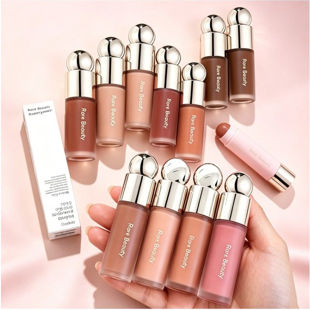 Rare Beauty 3D Face Contour Liquid Bronzer Contour Shade Stick Smooth Lasting Waterproof Soft Pinch Liquid Powder Blusher Makeup