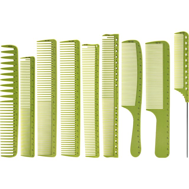9pcs Professional Anti-static Hair Styling Comb with Scale - Barber Salon & Home Use Hairdressing Tool Hairbrush for Hair Design