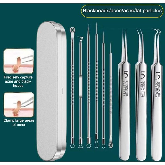 7/8Pcs Blackhead Remover Kit Professional Blackhead Needle Skin Care Tools Stainless Steel Pimple Extraction Tools▪