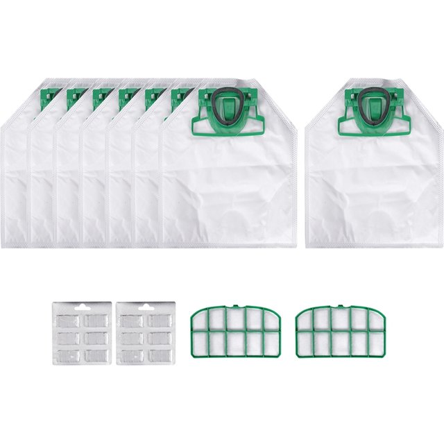 Pour VK200 FP200 pièces pour Kobold aspirateur sac filtre de remplacement 8 VK200 sacs + 2 filtres HEPA + 12 parfums-A07G