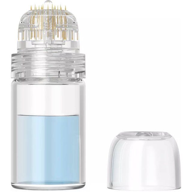 20Pin Golden Needle Titanium Microneedling Stamp Pin Serum Applicator Skin Care Therapy Reusable Micro Needle