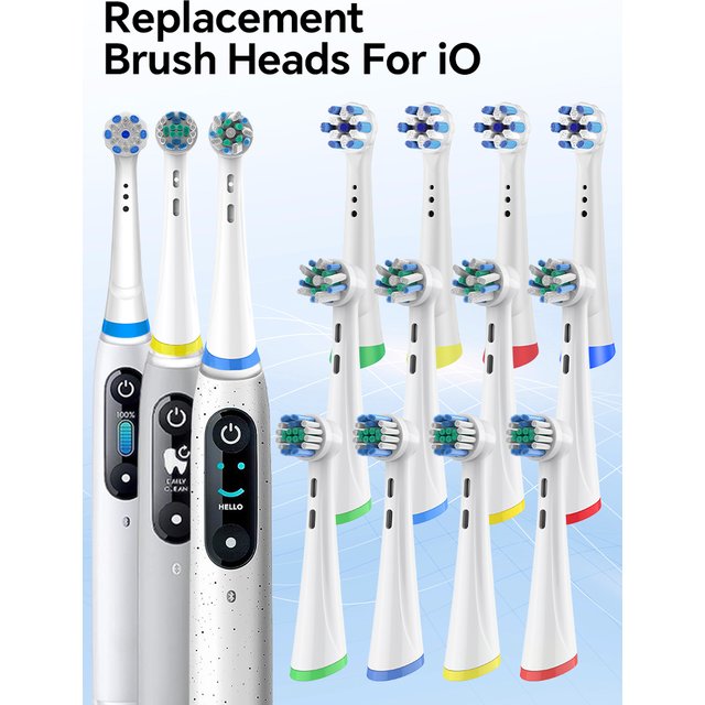 4/8 Pack Replacement Brush Heads Compatible with Oral B iO 2/3/4/5/6/7/8/9/10 Electric Toothbrush, Professional Toothbrush Head