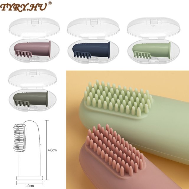 Baby Soft Finger Toothbrush BPA Free Silicone Infant Tooth Teeth Clean Brush Food Grade Silicone Baby Oral Health Care