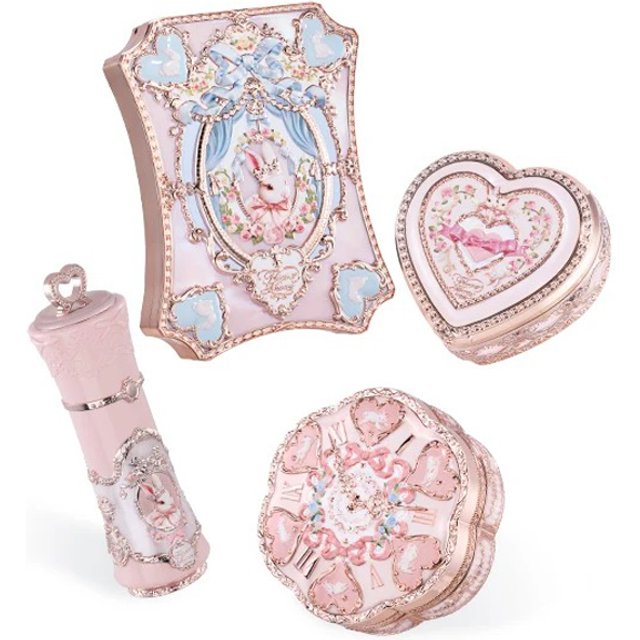 Coffrets cadeaux de la collection Flower Knows Bunny Garden, maquillage, crème pour les lèvres, blush, crème cushion, fond de teint, kit de maquillage professionnel complet