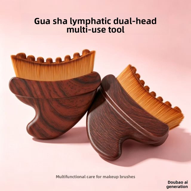 Face Sculpting Brush Neck Massager Gua Sha Lymph Drainage Tool for Face Jawline Lifting Skin Care Device